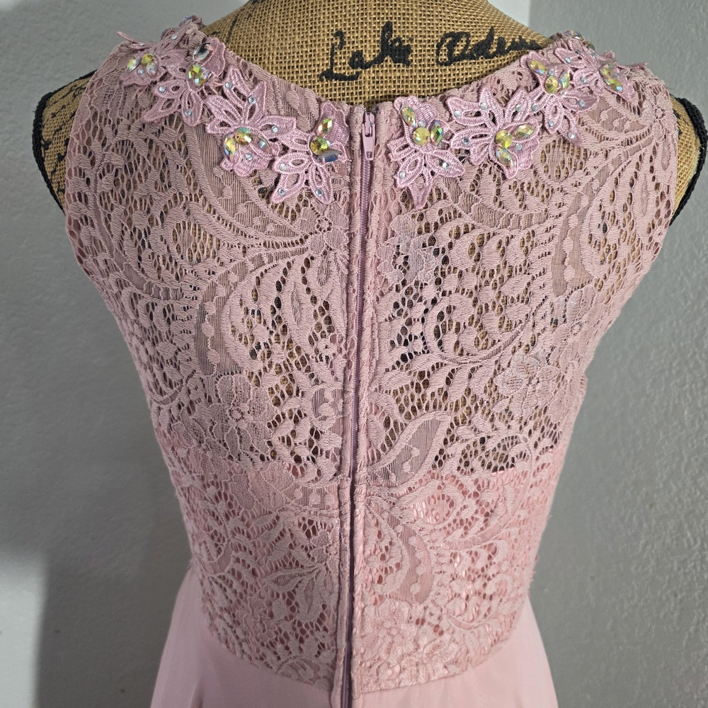 Cindy Chic Pink Lace Maxi Dress - Size M - Picture 4 of 5
